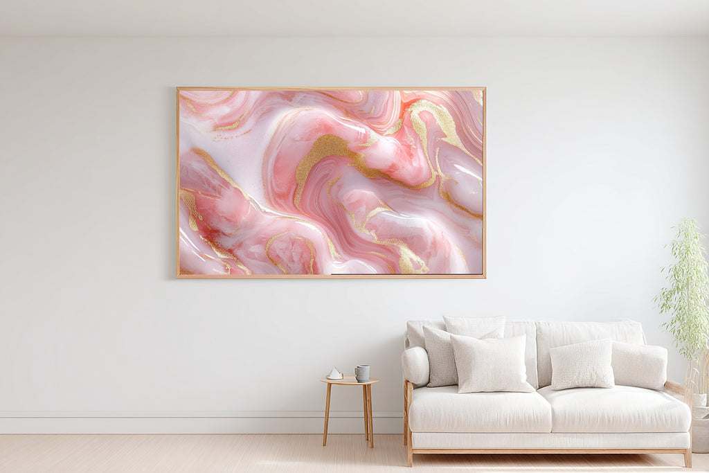 Gilded Painterly Rose Quartz Gold Veins Canvas Wall Art — Luxe Print for the Home Office, A Gift the Modern-Home Friend Will Adore — rose-quartz-gold-veins-bedroom-wall-art.jpg
