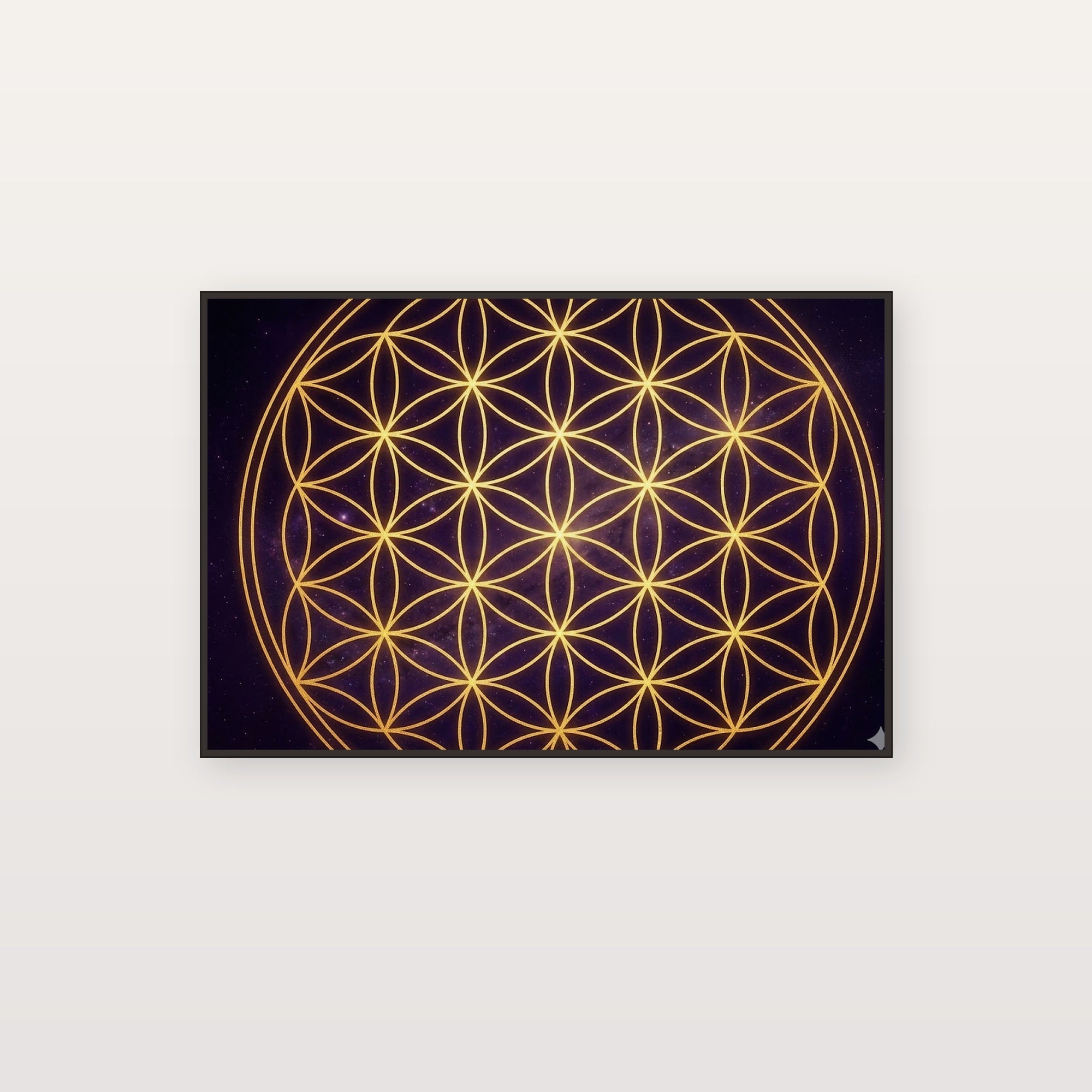 Flower of Life Canvas Wall Art - Sacred Geometry Print, Universal Spiritual, Meditation Decor, Stretched Canvas — canvas print
