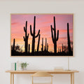 Warm Gallery Saguaro Desert Sunset Art Print — Dreamy Decor for the Living Room, Stretched Canvas the Art Lover in Your Life Will Love — saguaro-desert-sunset-canvas-print.jpg