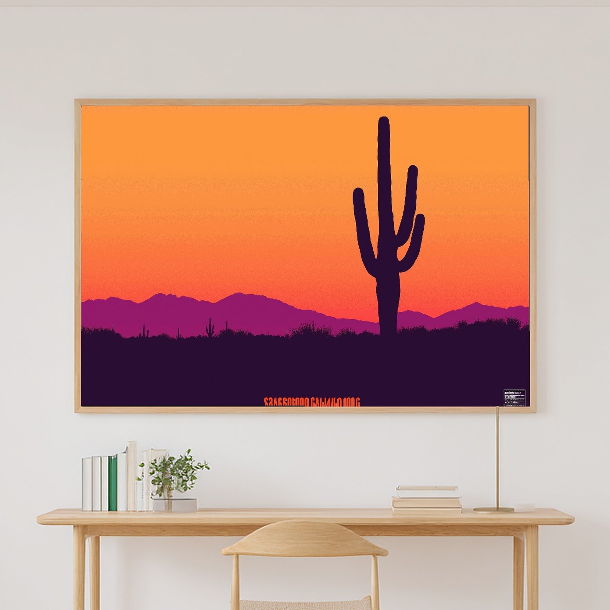 Saguaro Retro Poster Cozy Studio Wall Art — Heartfelt Print for the Living Room, Stretched Canvas Gift for the Art Lover in Your Life — saguaro-retro-poster-canvas-print.jpg