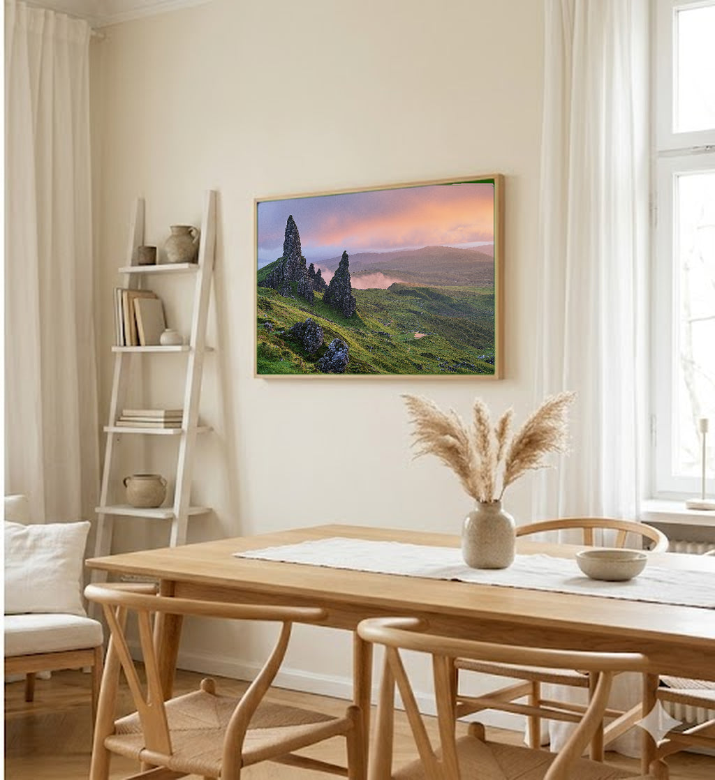 Isle of Skye Canvas Wall Art | Old Man of Storr Print, Scottish Highlands, Celtic Decor, Stretched Canvas — scotland-isle-of-skye-dining-room-wall-art.jpg