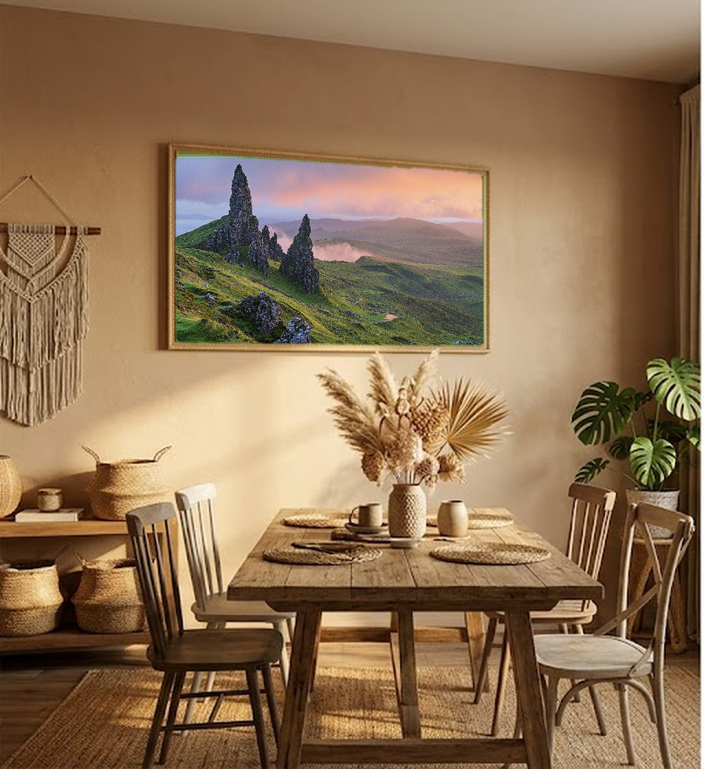 Isle of Skye Canvas Wall Art | Old Man of Storr Print, Scottish Highlands, Celtic Decor, Stretched Canvas — scotland-isle-of-skye-hallway-wall-art.jpg