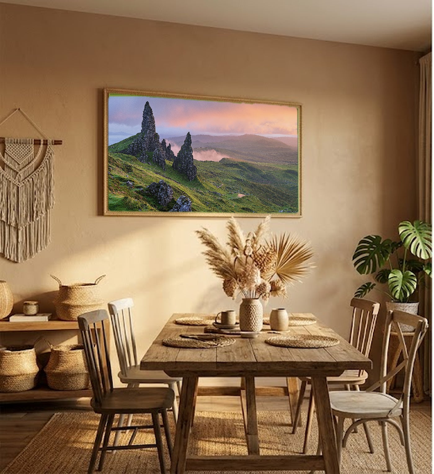 Isle of Skye Canvas Wall Art | Old Man of Storr Print, Scottish Highlands, Celtic Decor, Stretched Canvas — scotland-isle-of-skye-hallway-wall-art.jpg