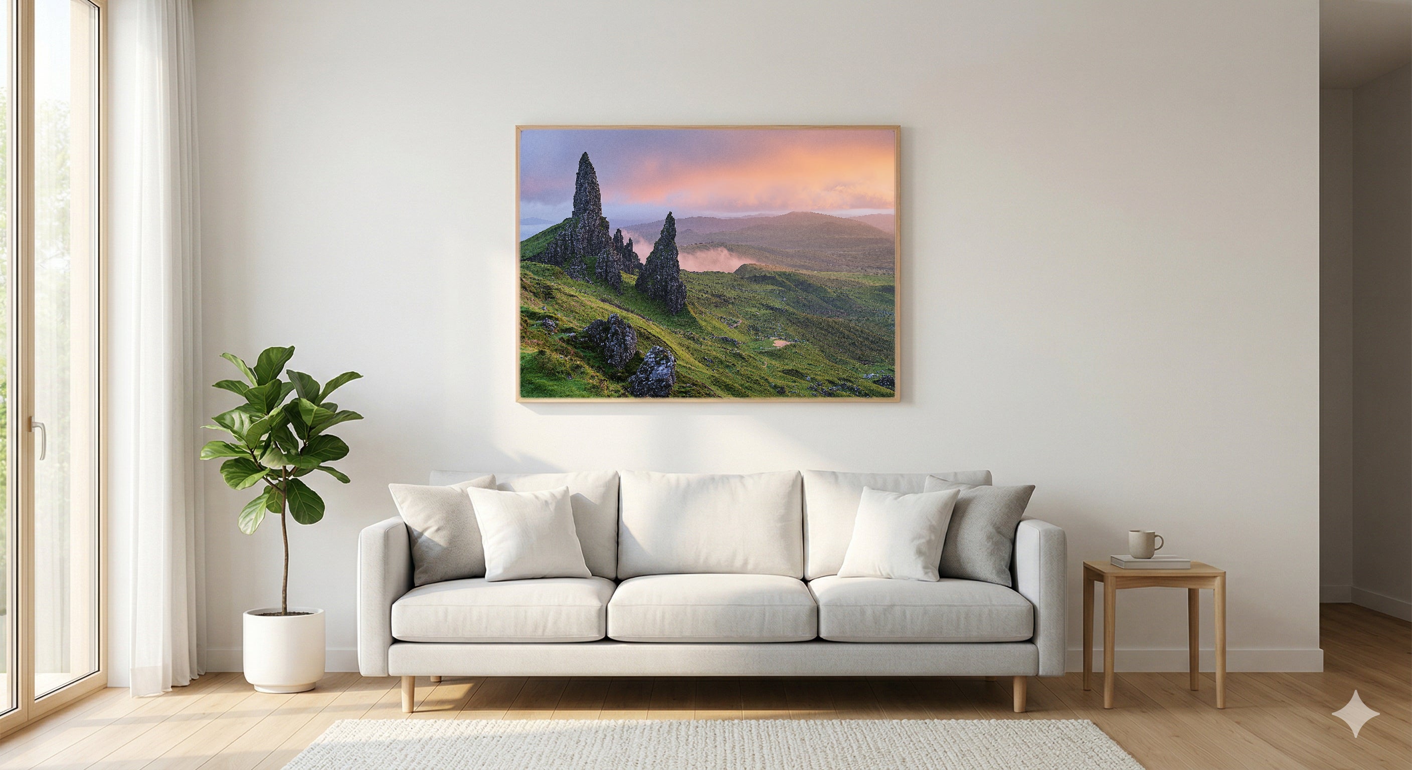Isle of Skye Canvas Wall Art | Old Man of Storr Print, Scottish Highlands, Celtic Decor, Stretched Canvas — scotland-isle-of-skye-living-room-wall-art.jpg