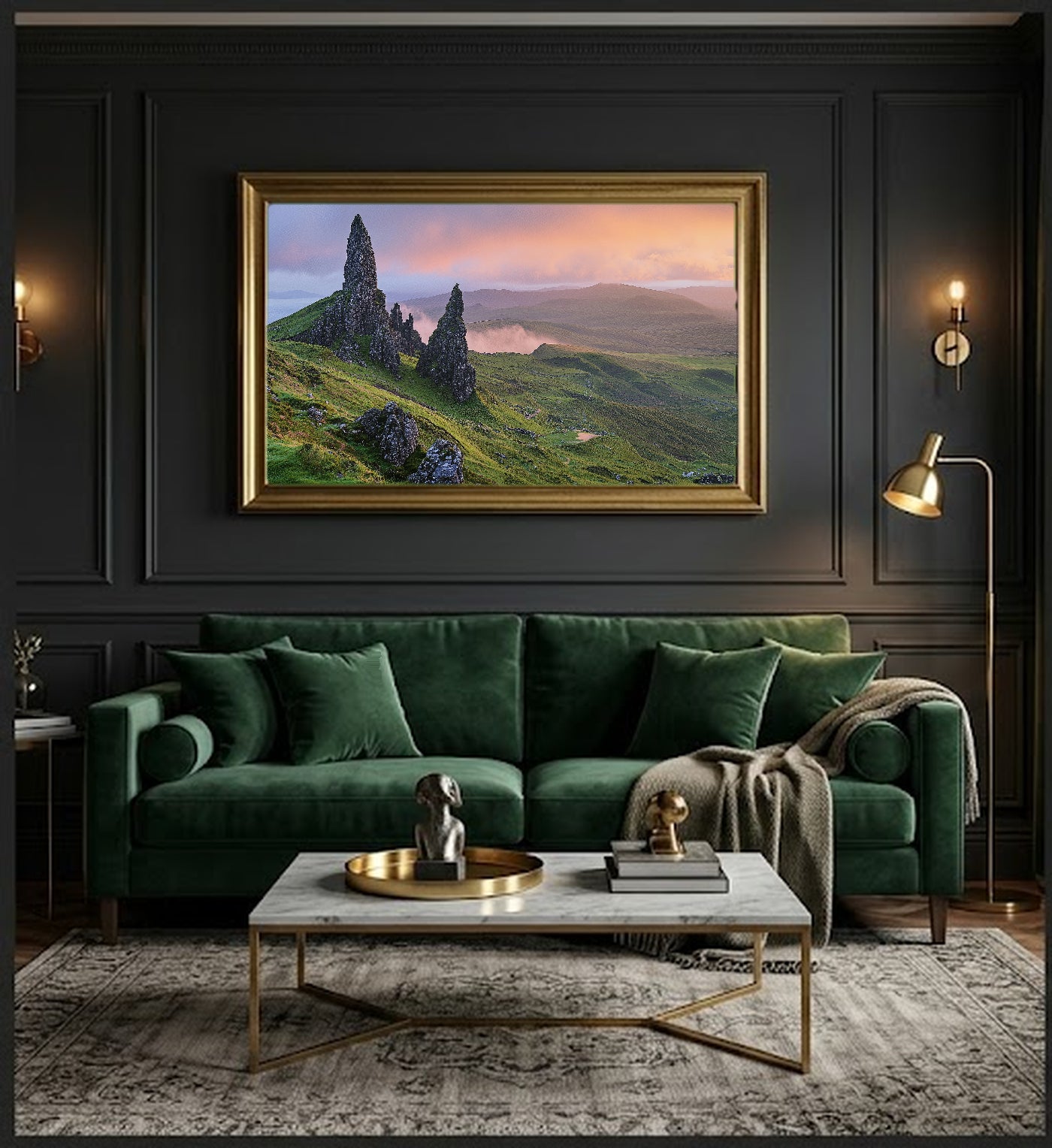 Isle of Skye Canvas Wall Art | Old Man of Storr Print, Scottish Highlands, Celtic Decor, Stretched Canvas — scotland-isle-of-skye-office-wall-art.jpg