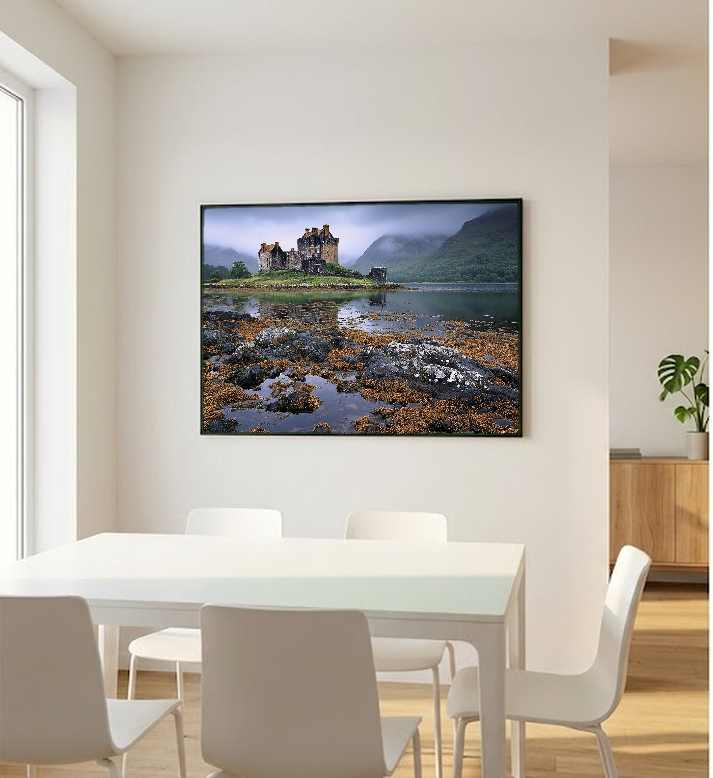 Scottish Castle Canvas Wall Art | Highland Fortress Print, Celtic Decor, Historical Art, Stretched Canvas — scottish-castle-bedroom-wall-art.jpg