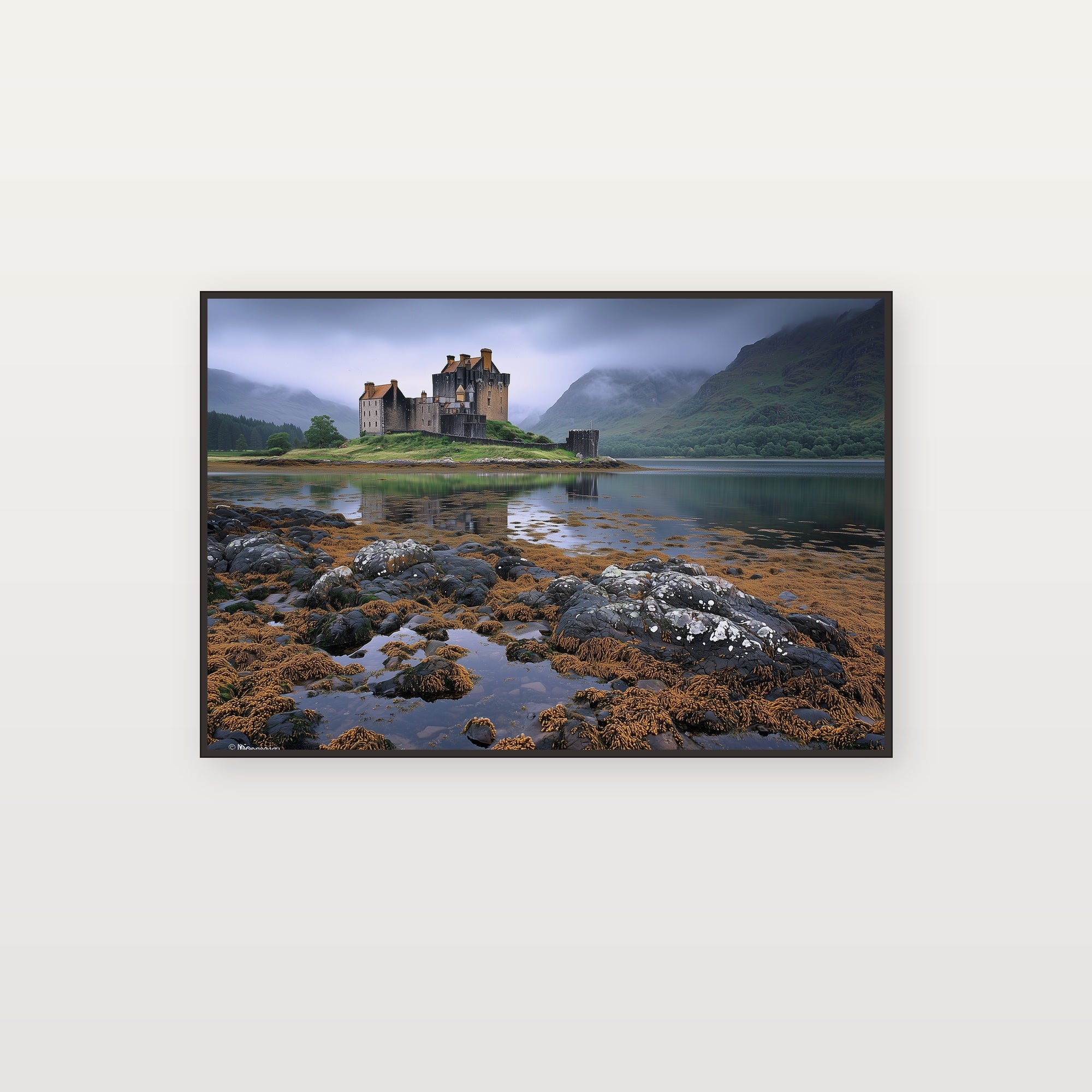 Scottish Castle Canvas Wall Art | Highland Fortress Print, Celtic Decor, Historical Art, Stretched Canvas — scottish-castle-canvas-print.jpg