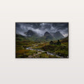 Scottish Highlands Canvas Wall Art - Glen Landscape Print, Moody Nature, Celtic Decor, Stretched Canvas — scottish highlands glen canvas print