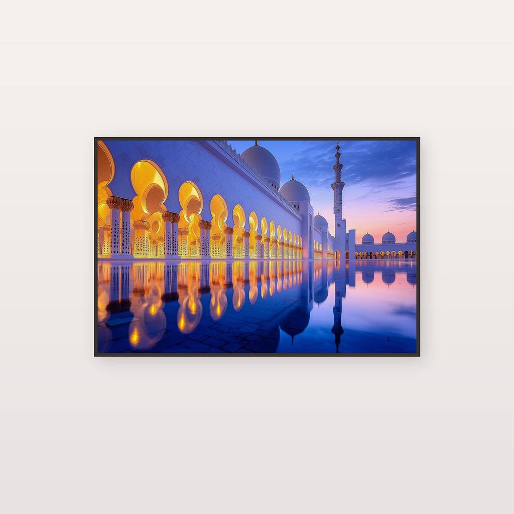 Grand Mosque Canvas Wall Art | White Marble Print, Abu Dhabi Architecture, Islamic Decor, Stretched Canvas — sheikh-zayed-mosque-canvas-print.jpg