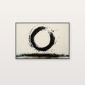 Enso Circle Canvas Wall Art | Single Brush Ink Print, Zen Japandi Decor, Stretched Canvas — single-brush-enso-canvas-print.jpg