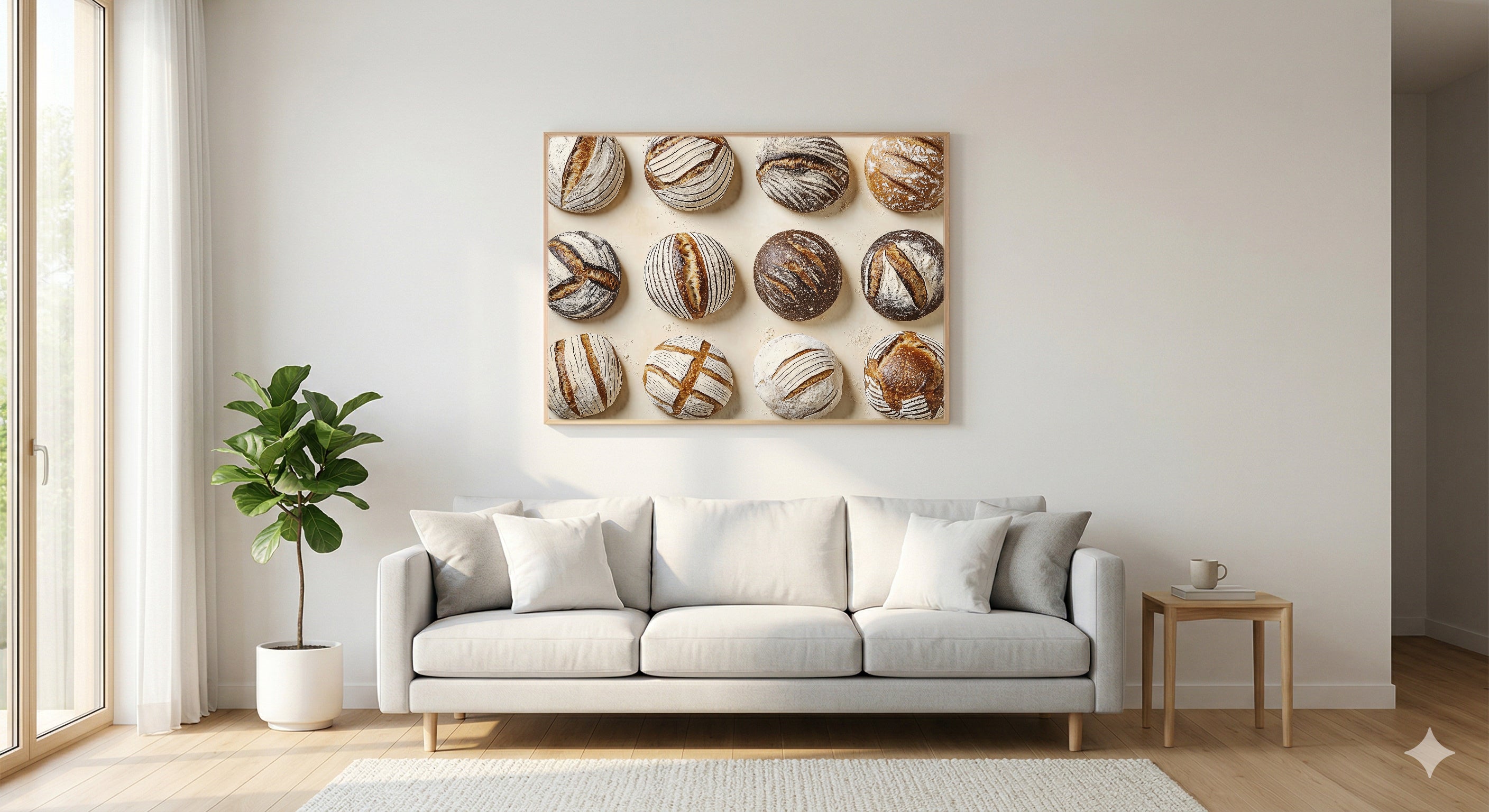 Sourdough Scoring Canvas Wall Art | Bread Patterns Print, Bakery Kitchen Decor, Stretched Canvas — sourdough-scoring-patterns-living-room-wall-art.jpg