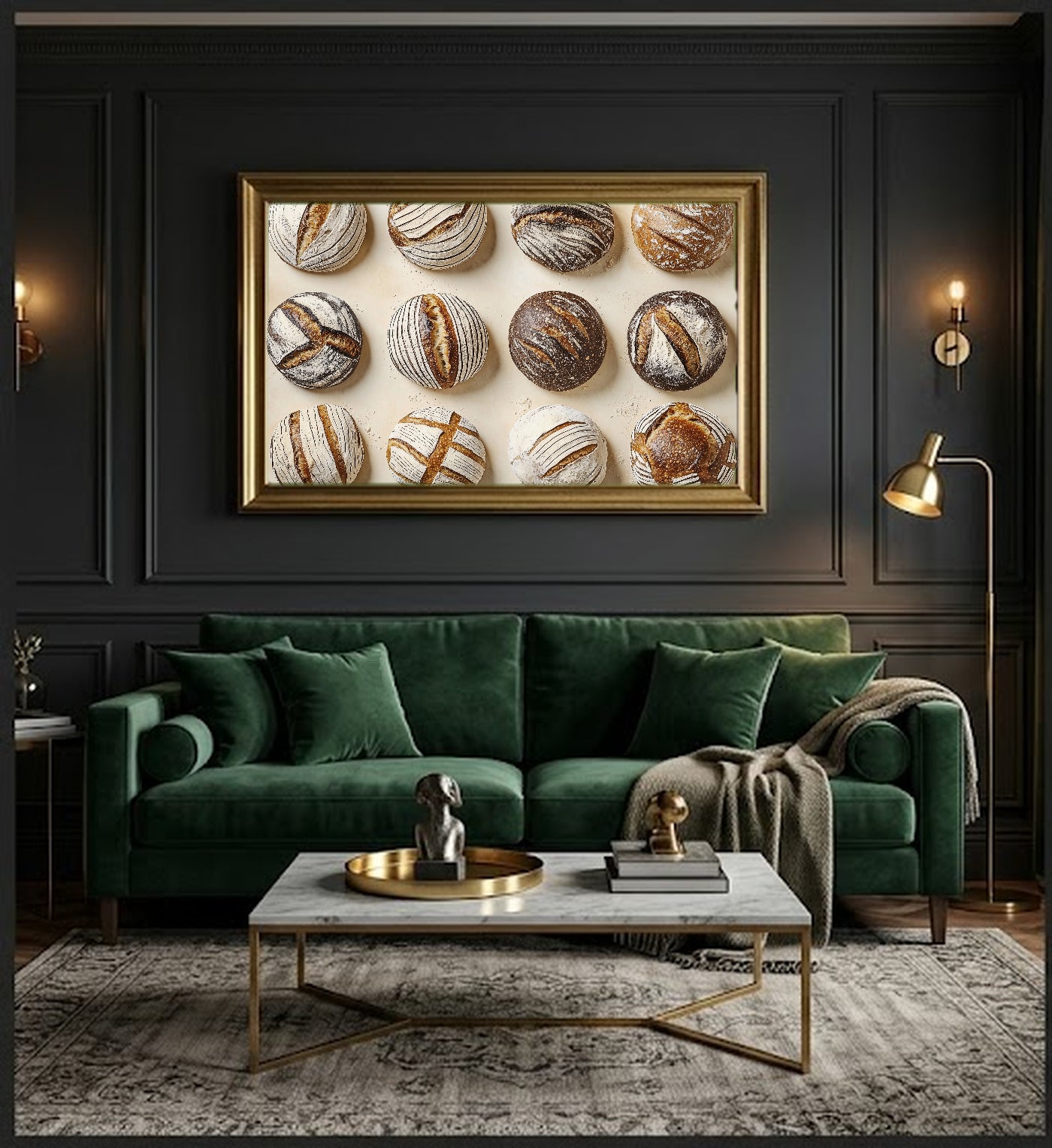 Sourdough Scoring Canvas Wall Art | Bread Patterns Print, Bakery Kitchen Decor, Stretched Canvas — sourdough-scoring-patterns-office-wall-art.jpg