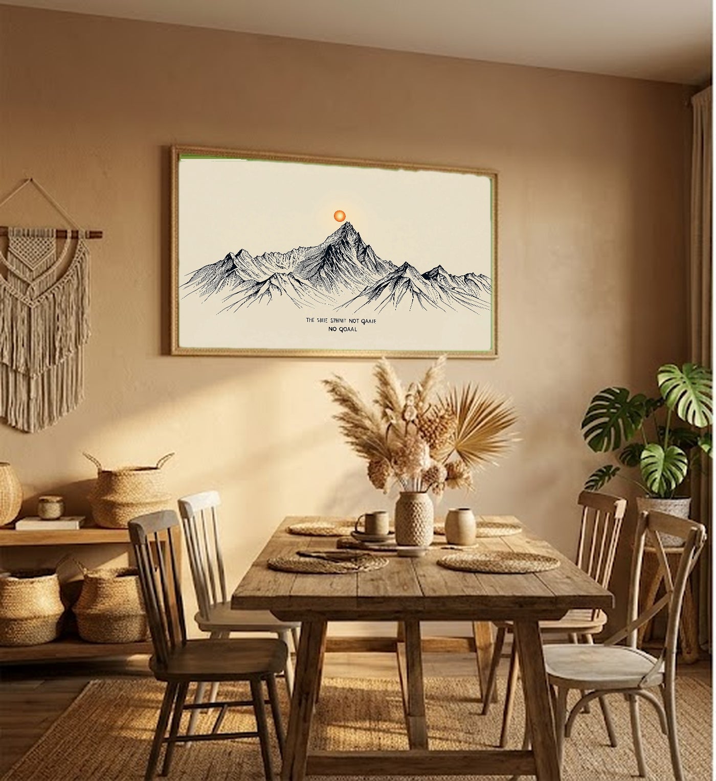 Mountain Summit Canvas Wall Art | Line Art Quote Print, Home Gym Stoic Decor, Stretched Canvas — summit-line-art-quote-hallway-wall-art.jpg