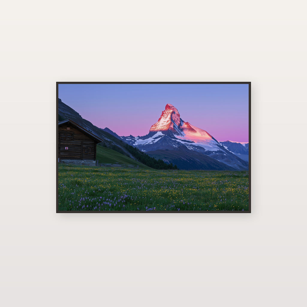 Matterhorn Canvas Wall Art | Zermatt Swiss Alps Print, Mountain Peak, Alpine Decor, Stretched Canvas — swiss-matterhorn-canvas-print.jpg