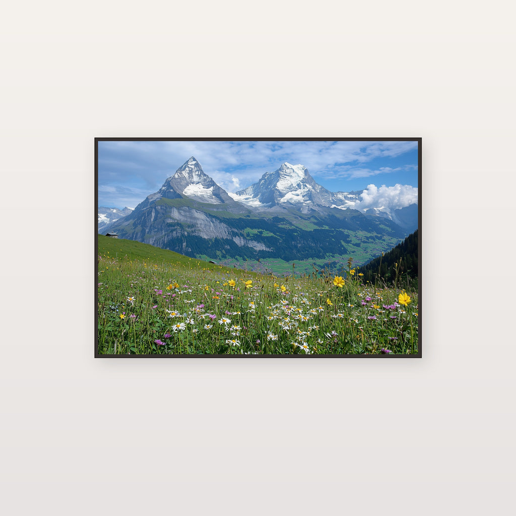 Jungfrau Canvas Wall Art | Swiss Alps Interlaken Print, Mountain Landscape, European Decor, Stretched Canvas — switzerland-jungfrau-canvas-print.jpg