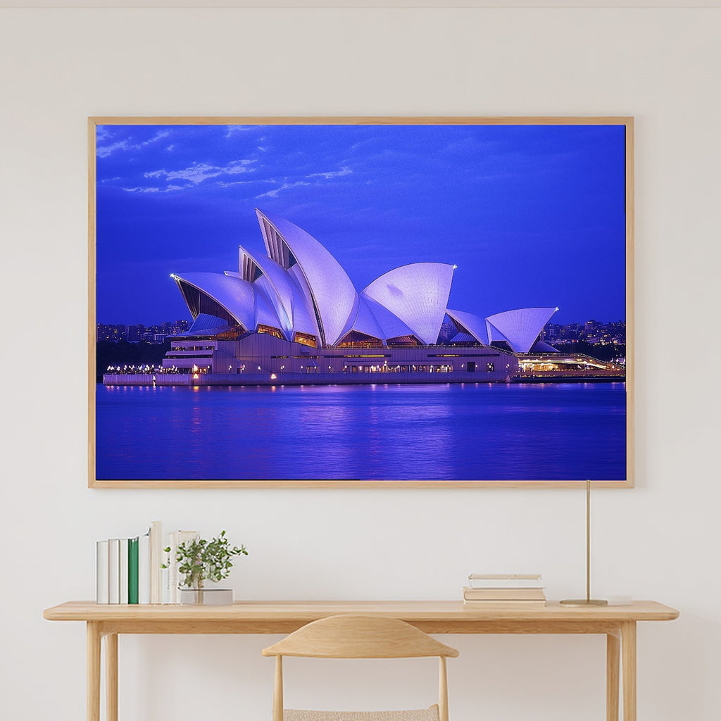 A Dreamy Sydney Opera Dusk Golden-Hour Skyline Print — Heartfelt Wall Art for the Modern Loft, Giclée on Canvas — sydney-opera-dusk-canvas-print.jpg