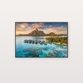 Bora Bora Canvas Wall Art - Tahiti Lagoon Print, Tropical Paradise, Island Decor, Stretched Canvas — canvas print