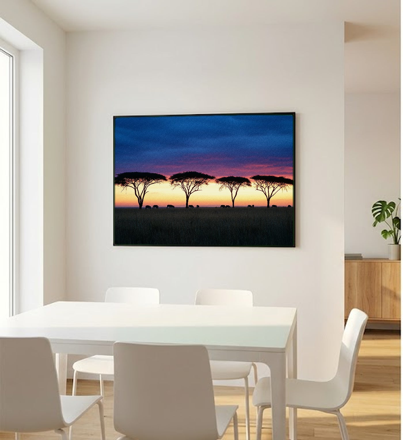 Serengeti Canvas Wall Art | Tanzania Safari Print, African Wildlife, Wilderness Decor, Stretched Canvas — tanzania-serengeti-bedroom-wall-art.jpg