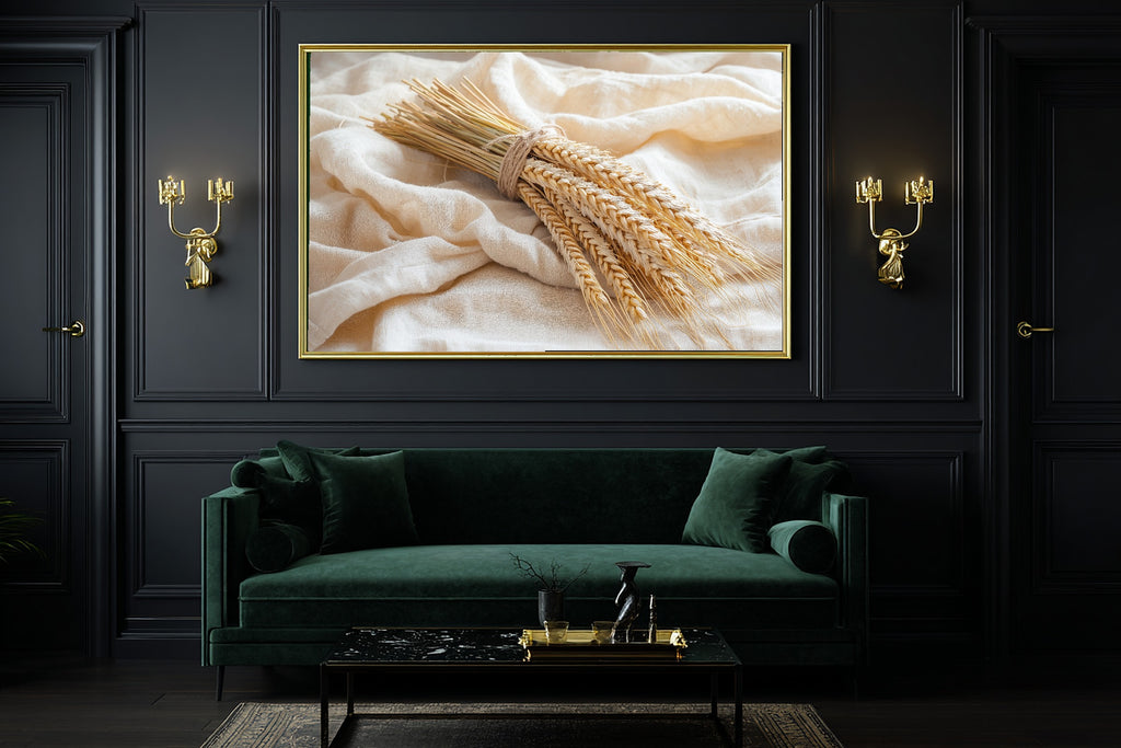 Thanksgiving Wheat Sheaf Linen Soft Ocean Wall Art — Stunning Print for the Beach House, Stretched Canvas Gift for the Coastal Soul — thanksgiving-wheat-sheaf-linen-office-wall-art.jpg