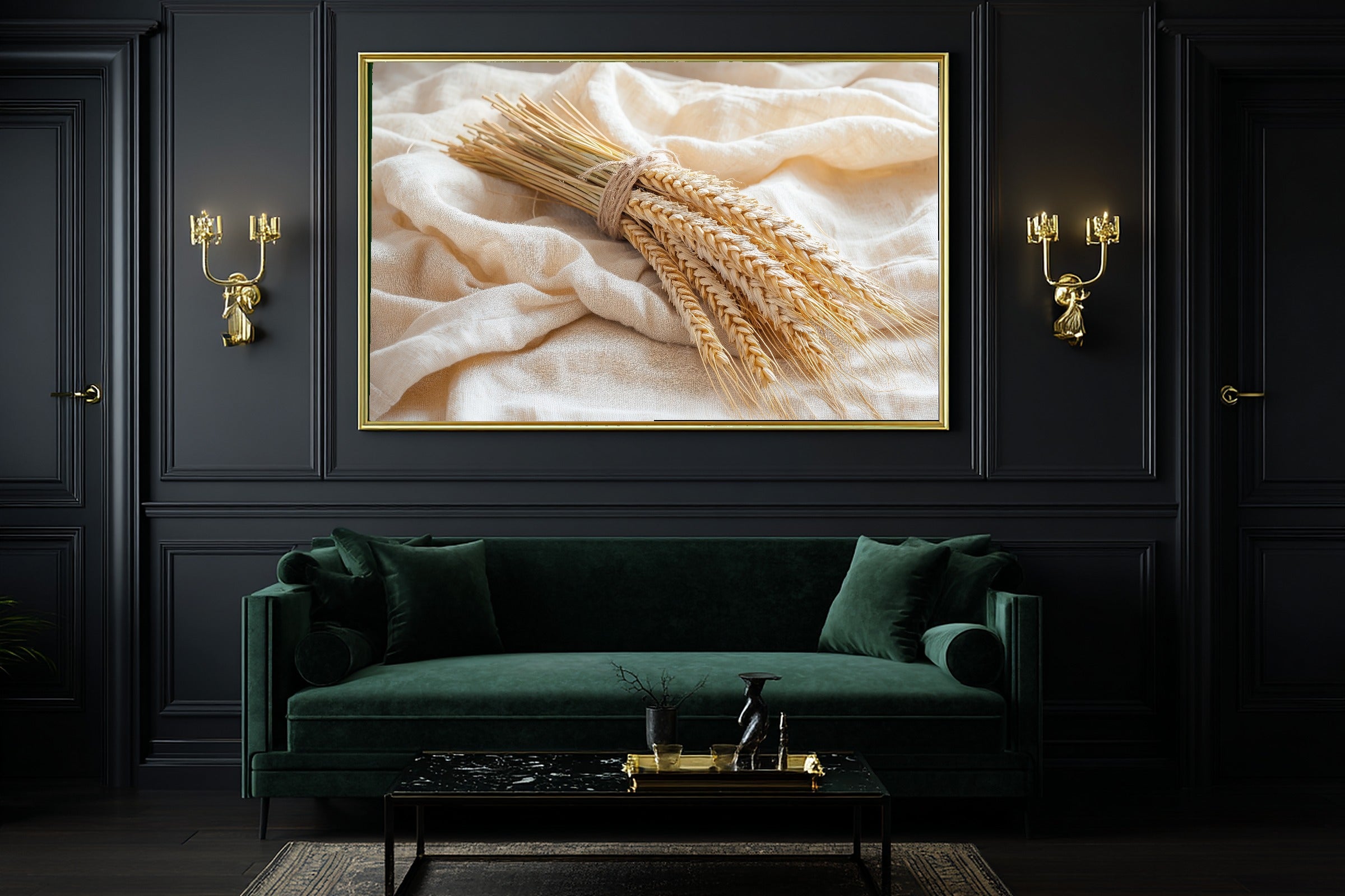 Thanksgiving Wheat Sheaf Linen Soft Ocean Wall Art — Stunning Print for the Beach House, Stretched Canvas Gift for the Coastal Soul — thanksgiving-wheat-sheaf-linen-office-wall-art.jpg