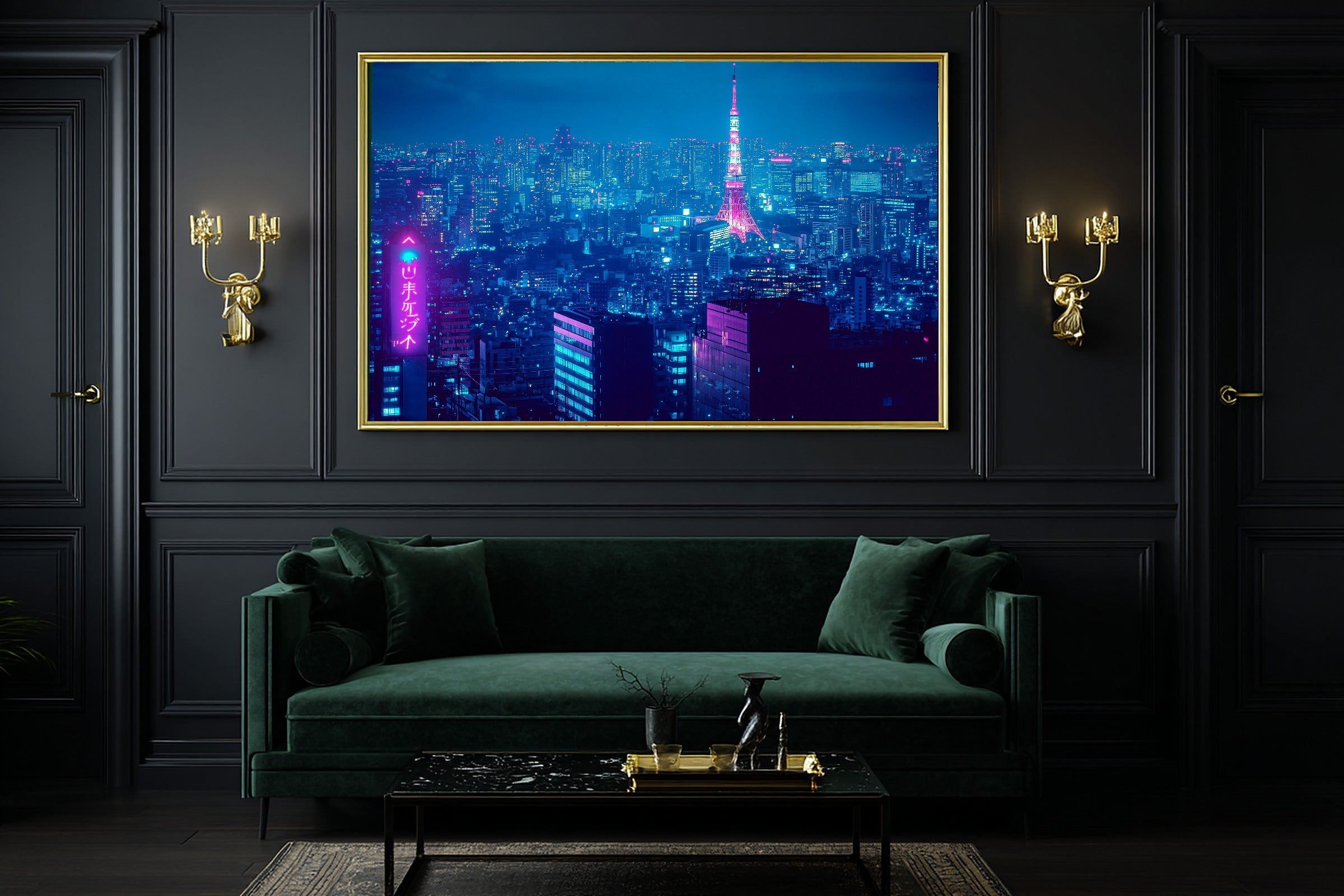 Dreamy Metro Tokyo Skyline Neon Canvas Wall Art — Timeless Print for the Modern Loft, A Gift the City Wanderer Will Adore — tokyo-skyline-neon-office-wall-art.jpg