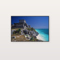 Tulum Canvas Wall Art | Mayan Ruins Mexico Print, Beach Ruins, Caribbean Decor, Stretched Canvas — tulum-mayan-ruins-canvas-print.jpg