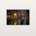 Venice Canal Night Canvas Wall Art | Gondola Print, Italian Romance, European Decor, Stretched Canvas — venice-gondola-night-canvas-print.jpg
