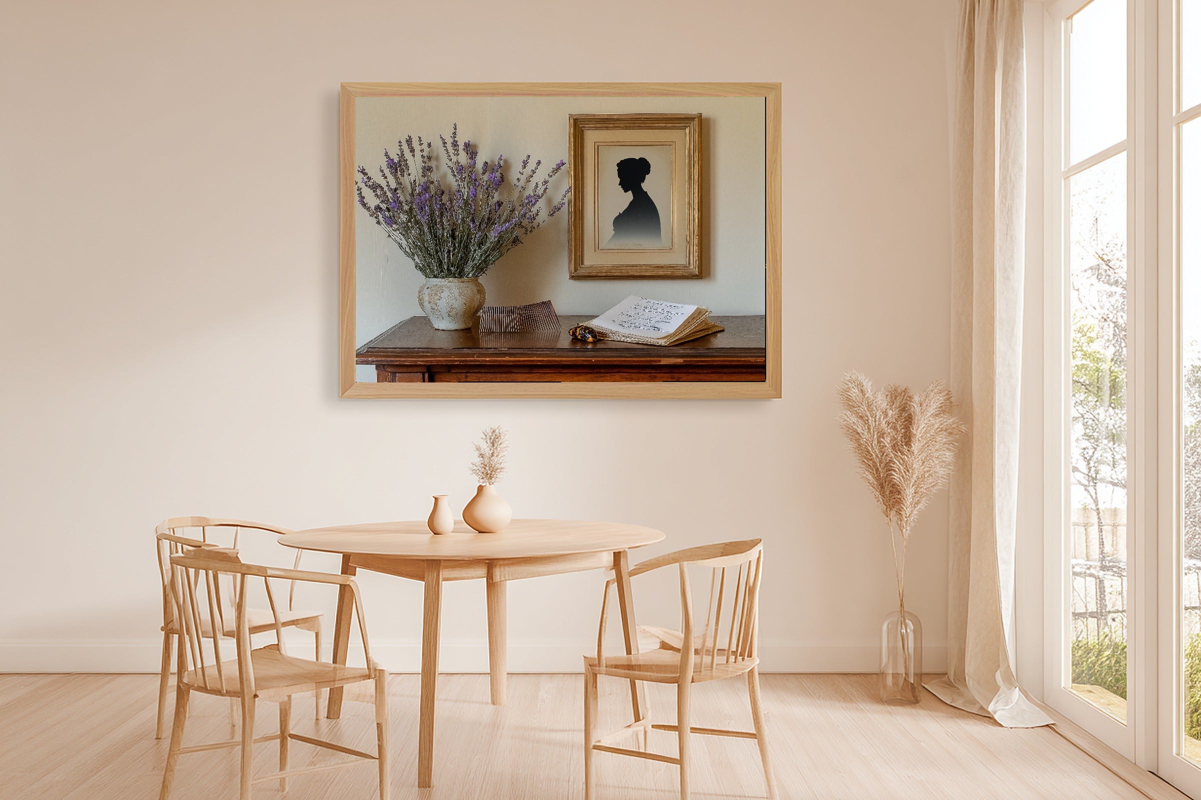 Victorian Silhouette Romantic Study Museum-Quality Canvas, Warm Gallery Wall Art, Soft Dreamy Glow Artwork, Gift Under 100 — victorian-silhouette-romantic-study-dining-room-wall-art.jpg