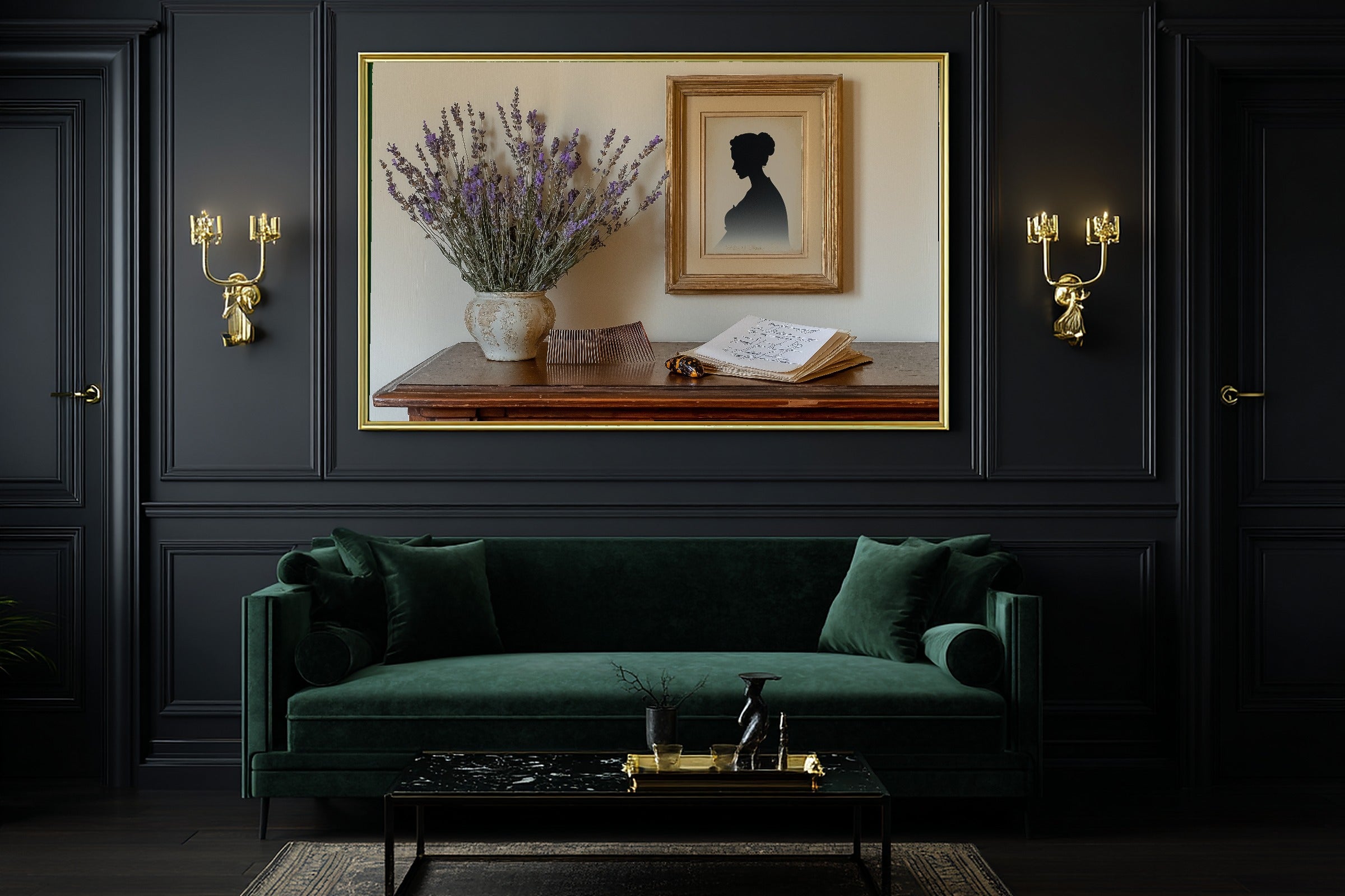 Victorian Silhouette Romantic Study Museum-Quality Canvas, Warm Gallery Wall Art, Soft Dreamy Glow Artwork, Gift Under 100 — victorian-silhouette-romantic-study-office-wall-art.jpg