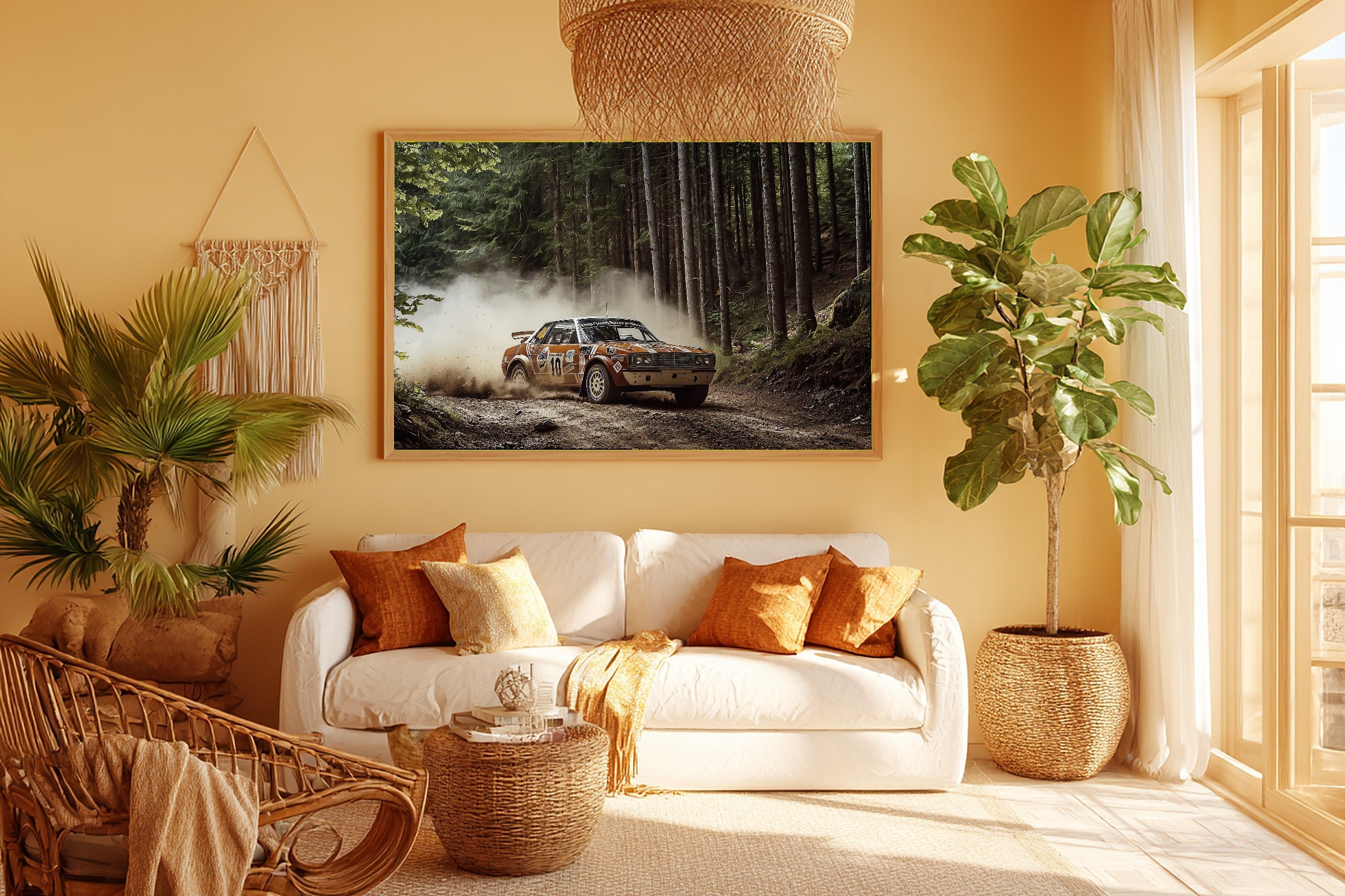 Dreamy Timeless Vintage Rally Car Painterly Canvas Wall Art — Quiet Print for the Living Room, A Gift the Art Lover in Your Life Will Adore — vintage-rally-car-painterly-room-5-wall-art.jpg