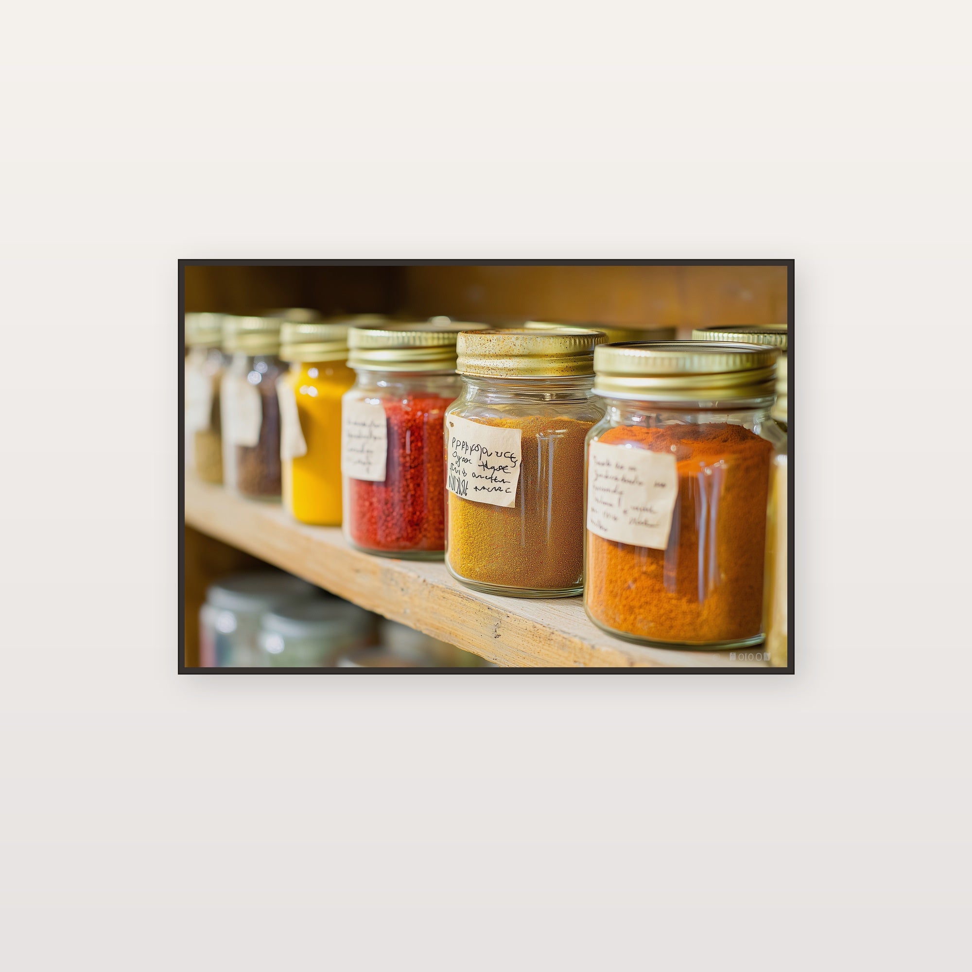 Vintage Spice Jar Canvas Wall Art | Apothecary Shelf Print, Kitchen Foodie Decor, Stretched Canvas — vintage-spice-jar-shelf-canvas-print.jpg