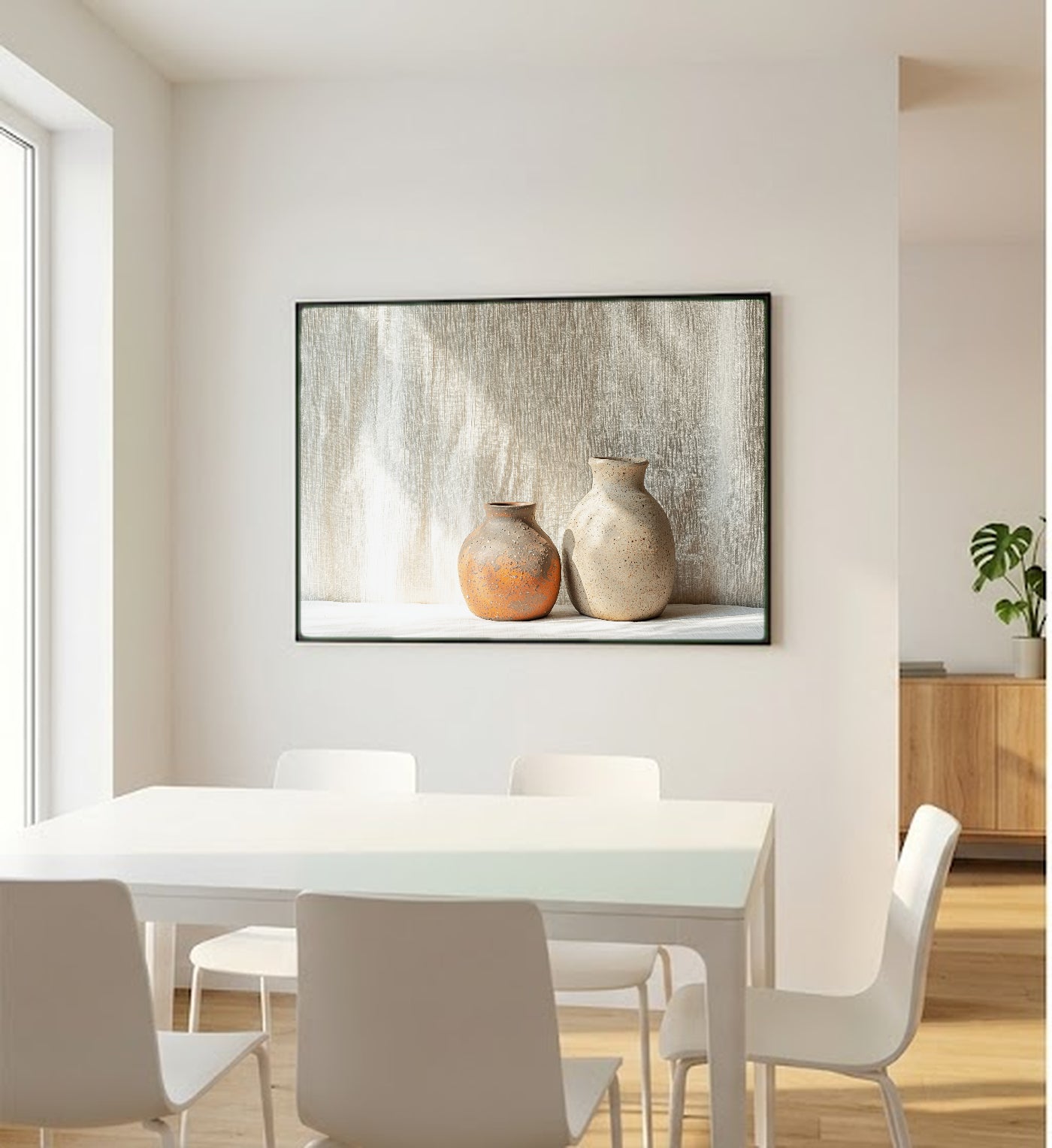 Wabi Sabi Ceramic Canvas Wall Art | Shelf Still Life Print, Japandi Decor, Stretched Canvas — wabi-sabi-ceramics-shelf-bedroom-wall-art.jpg