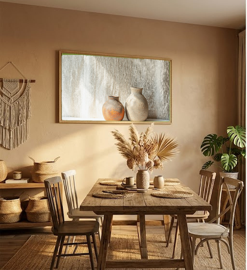 Wabi Sabi Ceramic Canvas Wall Art | Shelf Still Life Print, Japandi Decor, Stretched Canvas — wabi-sabi-ceramics-shelf-hallway-wall-art.jpg