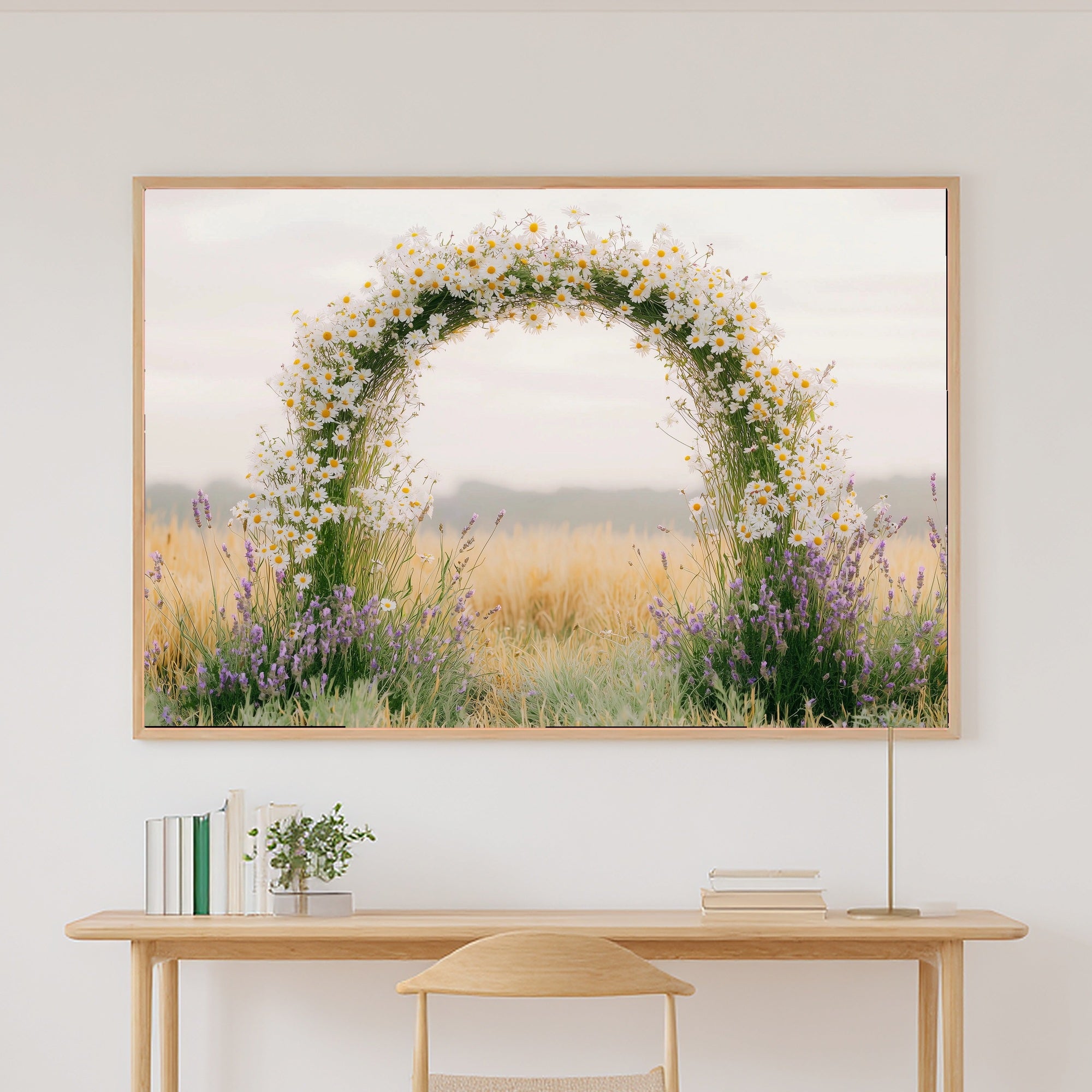 Wildflower Ceremony Arch Giclée Canvas Print, Pressed Botanical Decor Wall Art, Cottage Kitchen Statement Piece, Mother's Day Gift Idea — wildflower-ceremony-arch-canvas-print.jpg