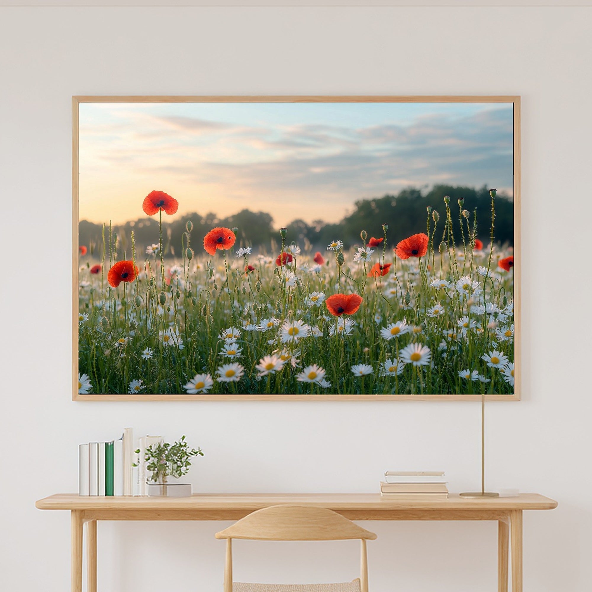 Gentle Floral Wildflower Meadow Summer Art Print — Peaceful Decor for the Reading Nook — wildflower-meadow-summer-canvas-print.jpg