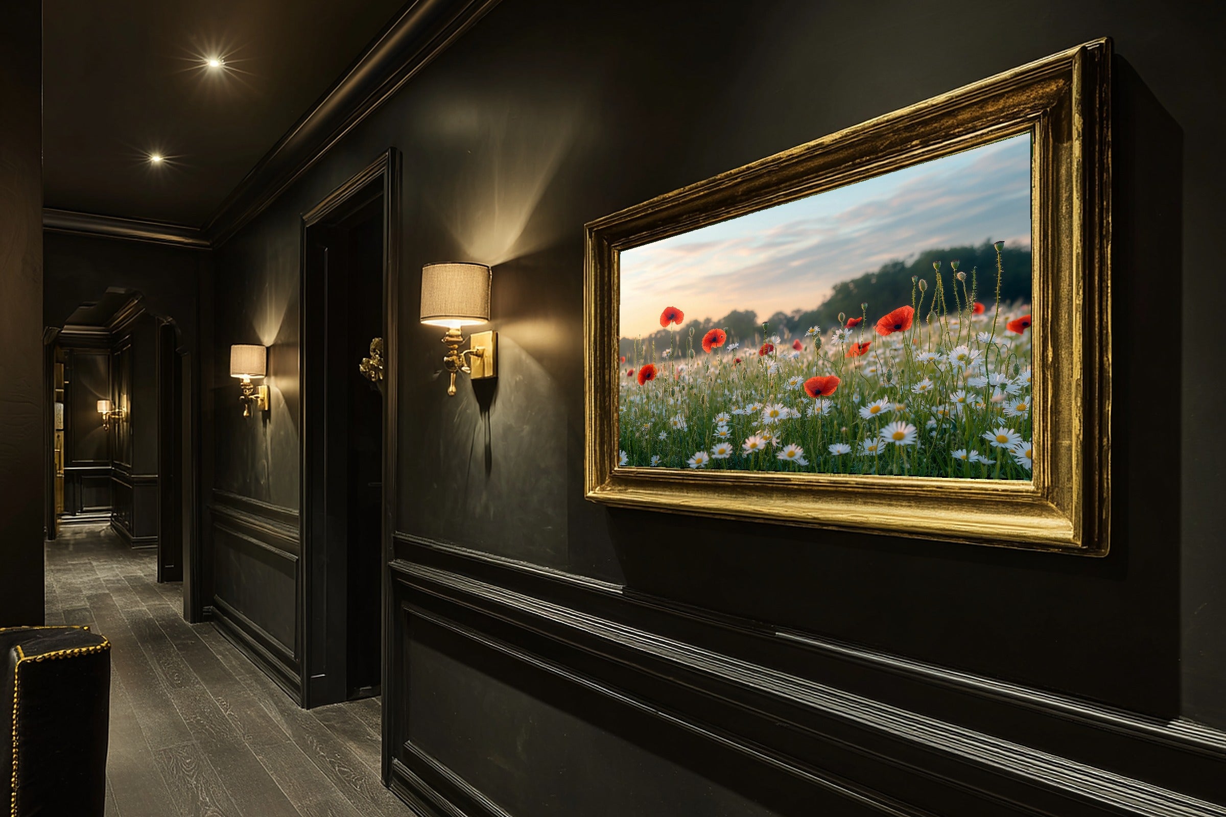 Gentle Floral Wildflower Meadow Summer Art Print — Peaceful Decor for the Reading Nook — wildflower-meadow-summer-hallway-wall-art.jpg