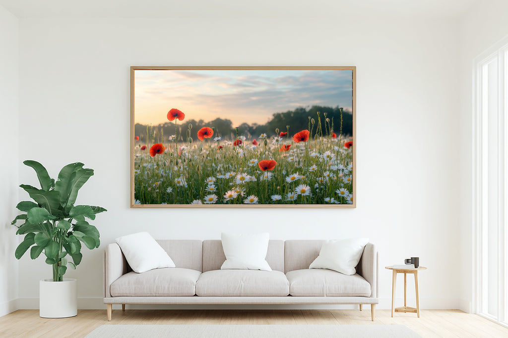 Gentle Floral Wildflower Meadow Summer Art Print — Peaceful Decor for the Reading Nook — wildflower-meadow-summer-living-room-wall-art.jpg