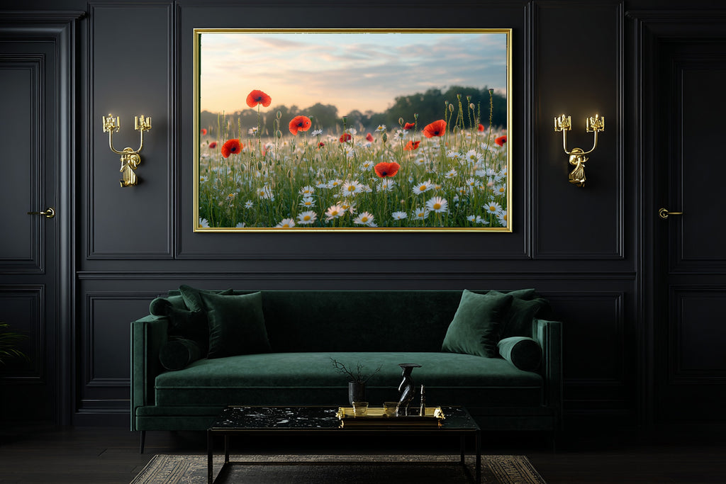 Gentle Floral Wildflower Meadow Summer Art Print — Peaceful Decor for the Reading Nook — wildflower-meadow-summer-office-wall-art.jpg