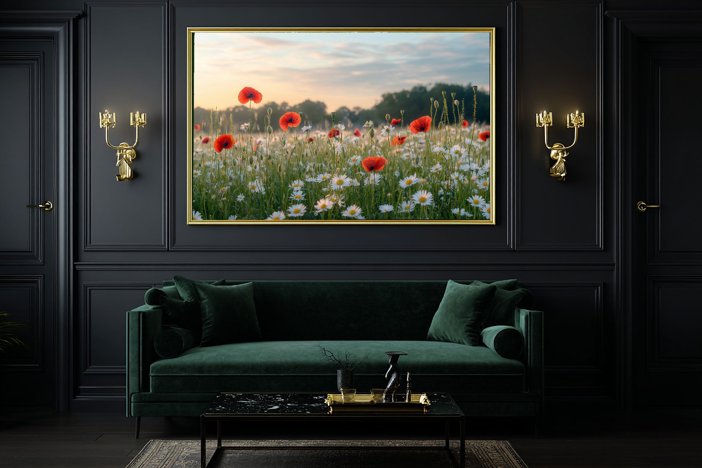 Gentle Floral Wildflower Meadow Summer Art Print — Peaceful Decor for the Reading Nook — wildflower-meadow-summer-office-wall-art.jpg