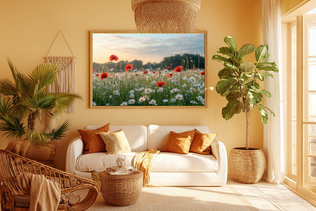 Gentle Floral Wildflower Meadow Summer Art Print — Peaceful Decor for the Reading Nook — wildflower-meadow-summer-room-5-wall-art.jpg