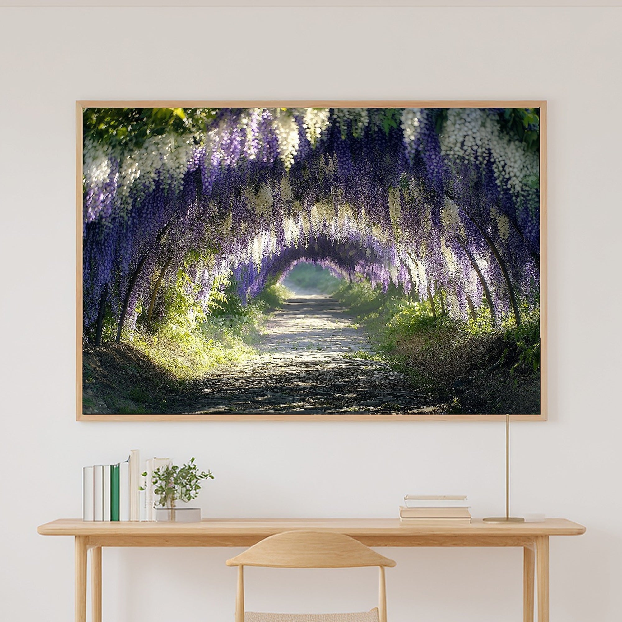 Quiet Cabin Wisteria Garden Arbor Canvas Wall Art — Soft Woodland Print for the Cozy Cabin, A Gift the Nature Lover Will Adore — wisteria-garden-arbor-canvas-print.jpg