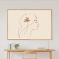 Woman Abstract Line Face Gilded Painterly Wall Art — Cozy Print for the Home Office, Stretched Canvas Gift for the Modern-Home Friend — woman-abstract-line-face-canvas-print.jpg