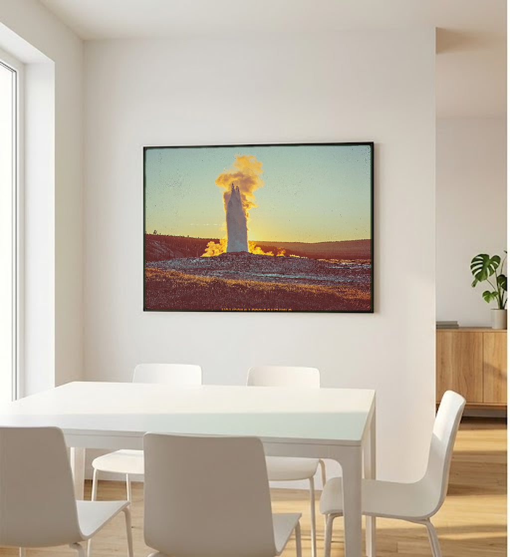 Yellowstone Canvas Wall Art | Retro National Park Travel Poster Print, 70s Earth Tone Decor, Stretched Canvas — yellowstone-retro-travel-poster-bedroom-wall-art.jpg