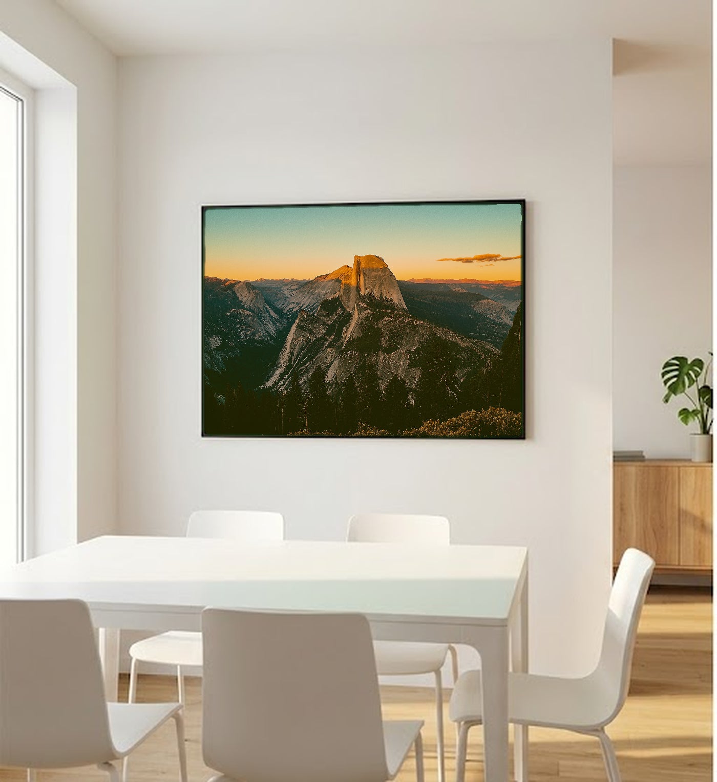 Yosemite Canvas Wall Art | Retro National Park Travel Poster Print, Vintage WPA Decor, Stretched Canvas — yosemite-retro-travel-poster-bedroom-wall-art.jpg