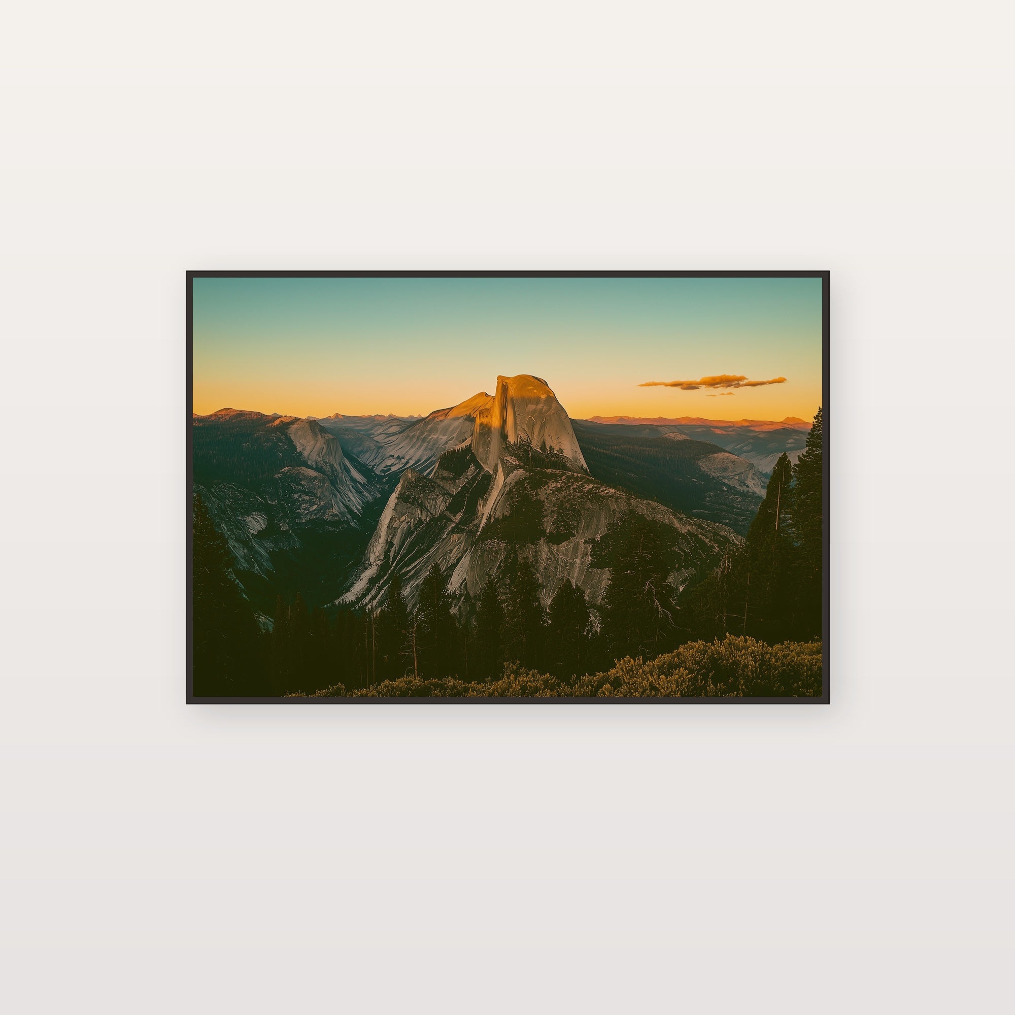 Yosemite Canvas Wall Art | Retro National Park Travel Poster Print, Vintage WPA Decor, Stretched Canvas — yosemite-retro-travel-poster-canvas-print.jpg