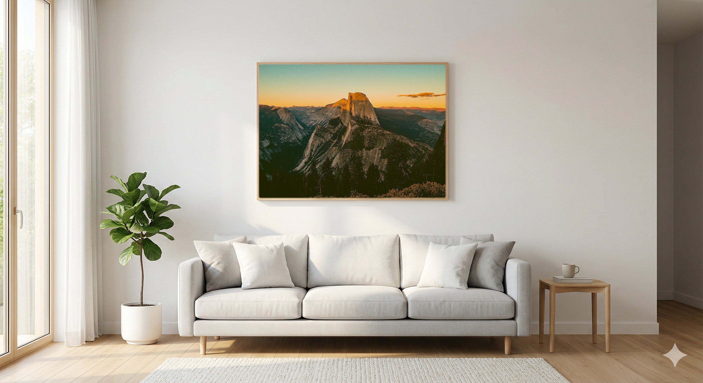 Yosemite Canvas Wall Art | Retro National Park Travel Poster Print, Vintage WPA Decor, Stretched Canvas — yosemite-retro-travel-poster-living-room-wall-art.jpg