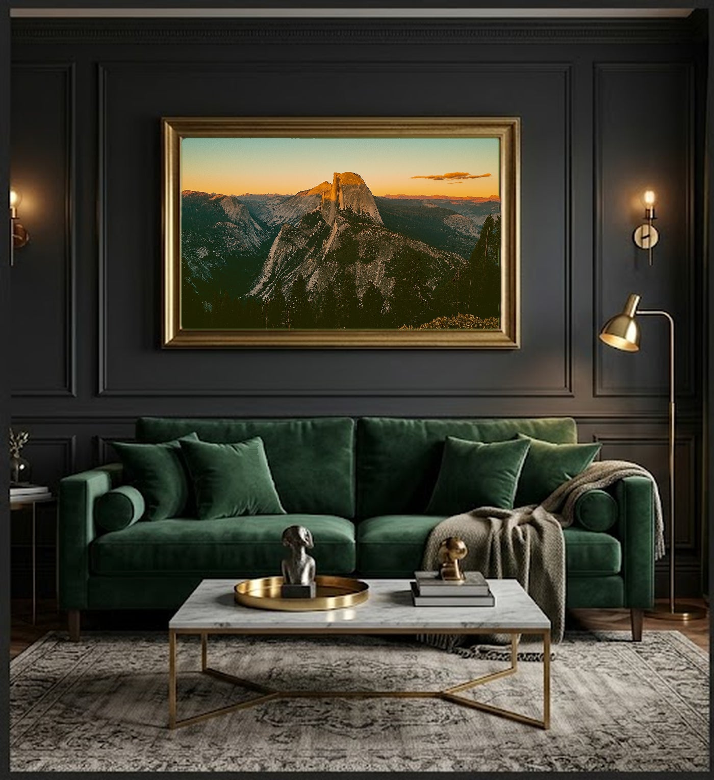 Yosemite Canvas Wall Art | Retro National Park Travel Poster Print, Vintage WPA Decor, Stretched Canvas — yosemite-retro-travel-poster-office-wall-art.jpg