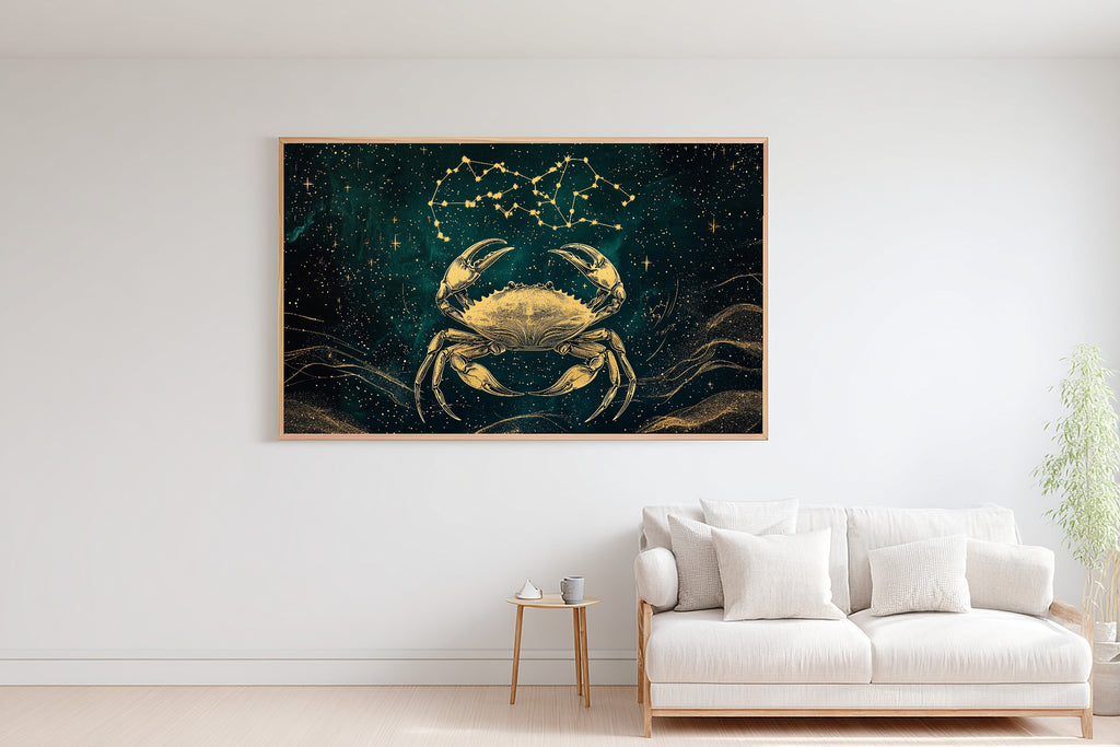 Hand-picked Zodiac Cancer Celestial Giclée Print — Cozy Dreamy Galaxy for the Bedroom, Ready-to-Hang Stargazer in Your Life Gift — zodiac-cancer-celestial-bedroom-wall-art.jpg