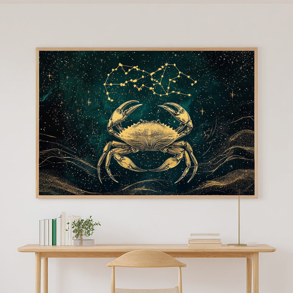 Hand-picked Zodiac Cancer Celestial Giclée Print — Cozy Dreamy Galaxy for the Bedroom, Ready-to-Hang Stargazer in Your Life Gift — zodiac-cancer-celestial-canvas-print.jpg