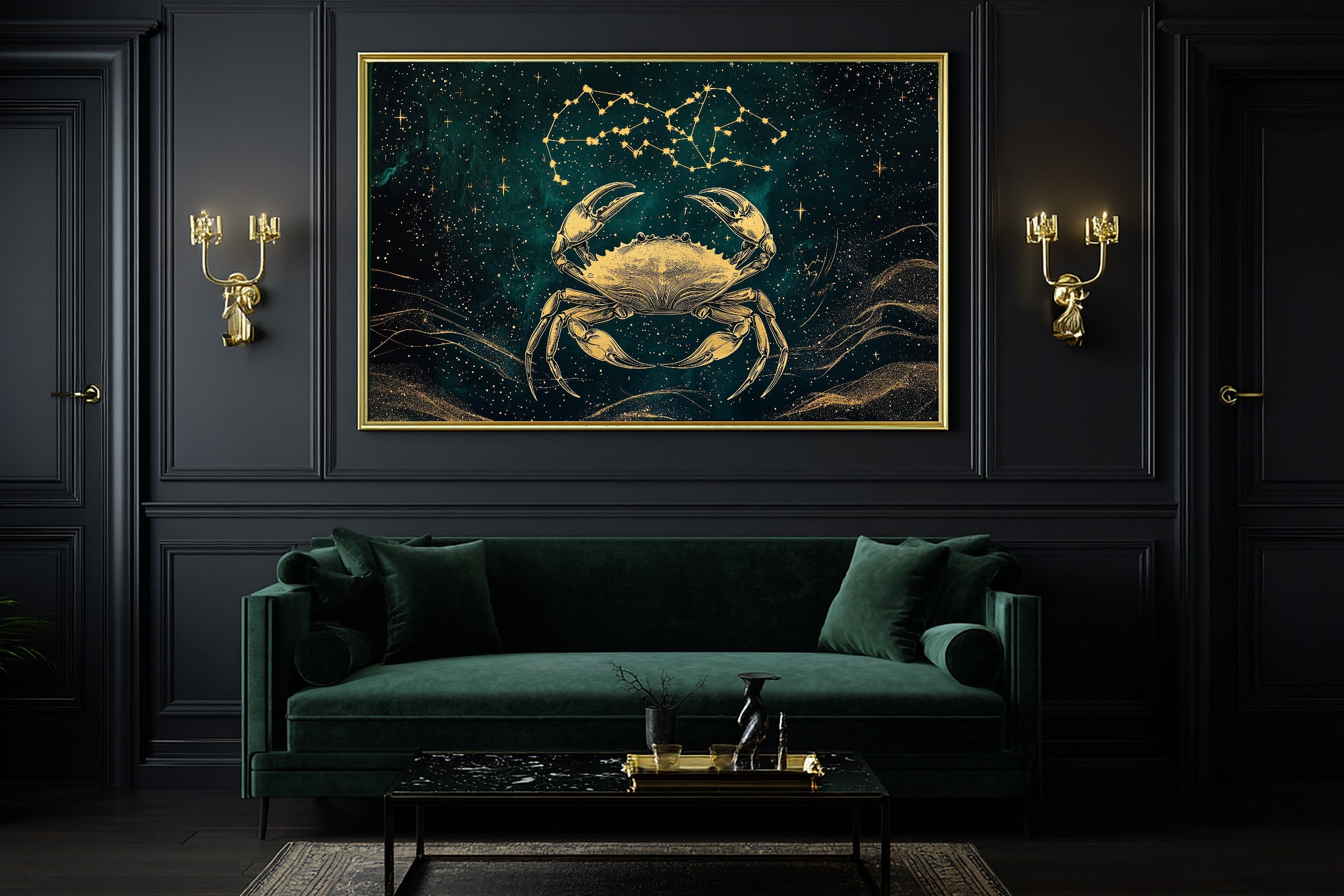 Hand-picked Zodiac Cancer Celestial Giclée Print — Cozy Dreamy Galaxy for the Bedroom, Ready-to-Hang Stargazer in Your Life Gift — zodiac-cancer-celestial-office-wall-art.jpg